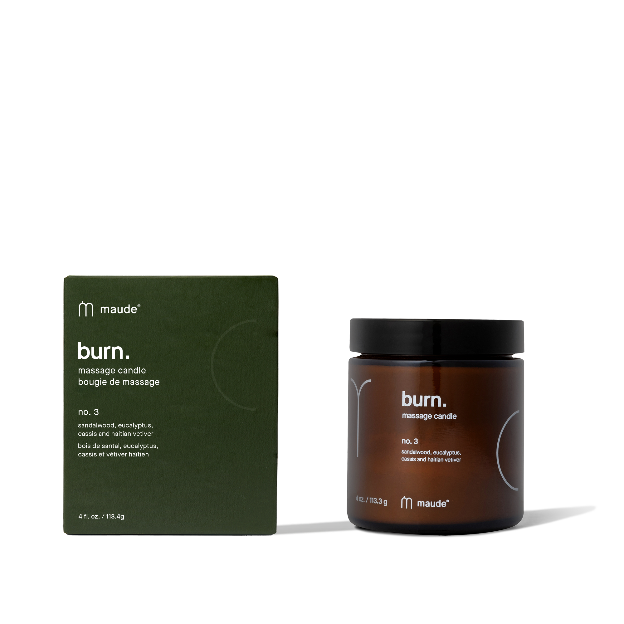 Eucalyptus & Sandalwood Natural Oil Massage Candle - Burn no. 3