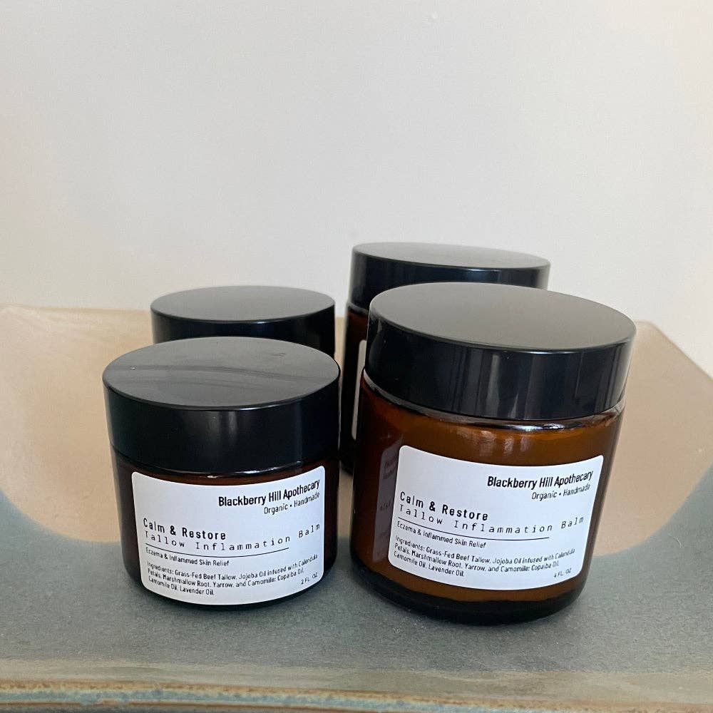 100% Grass-Fed Tallow Face & Body Cream - Calm and Restore - Organic Deep Moisturizer