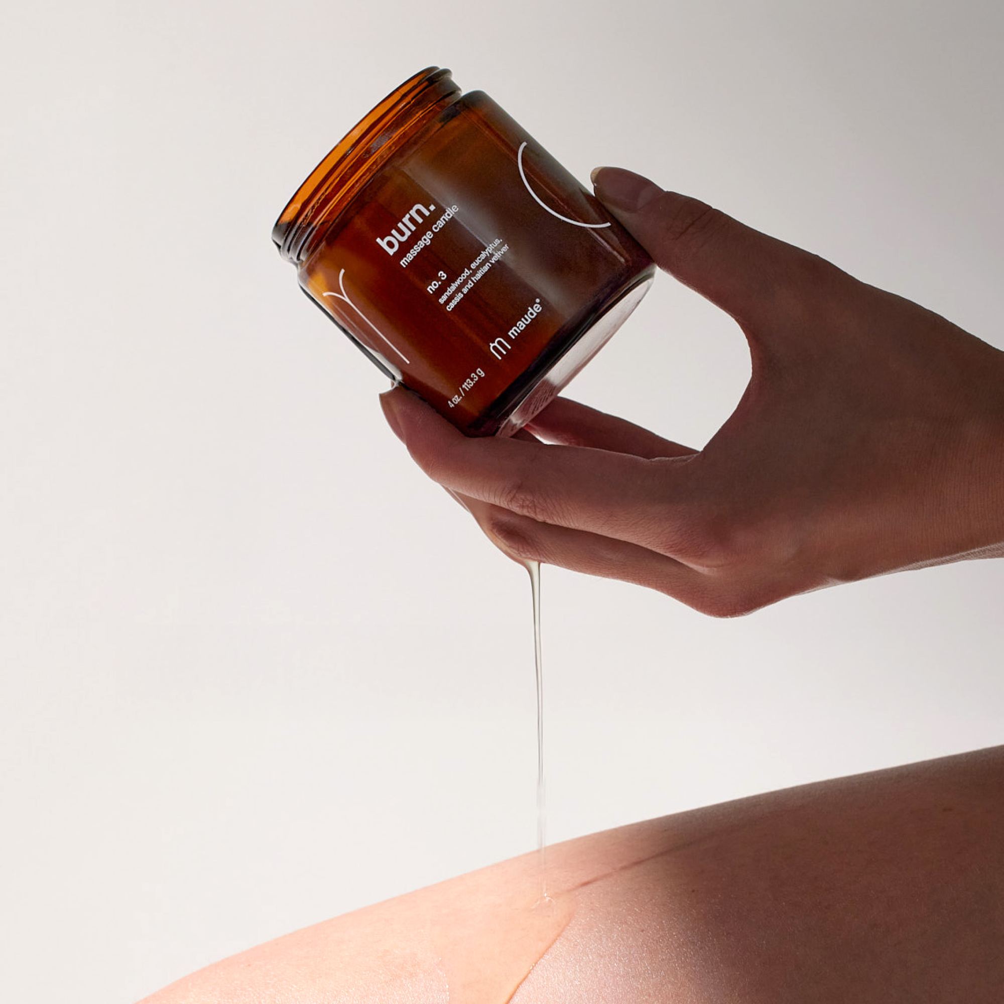 Eucalyptus & Sandalwood Natural Oil Massage Candle - Burn no. 3