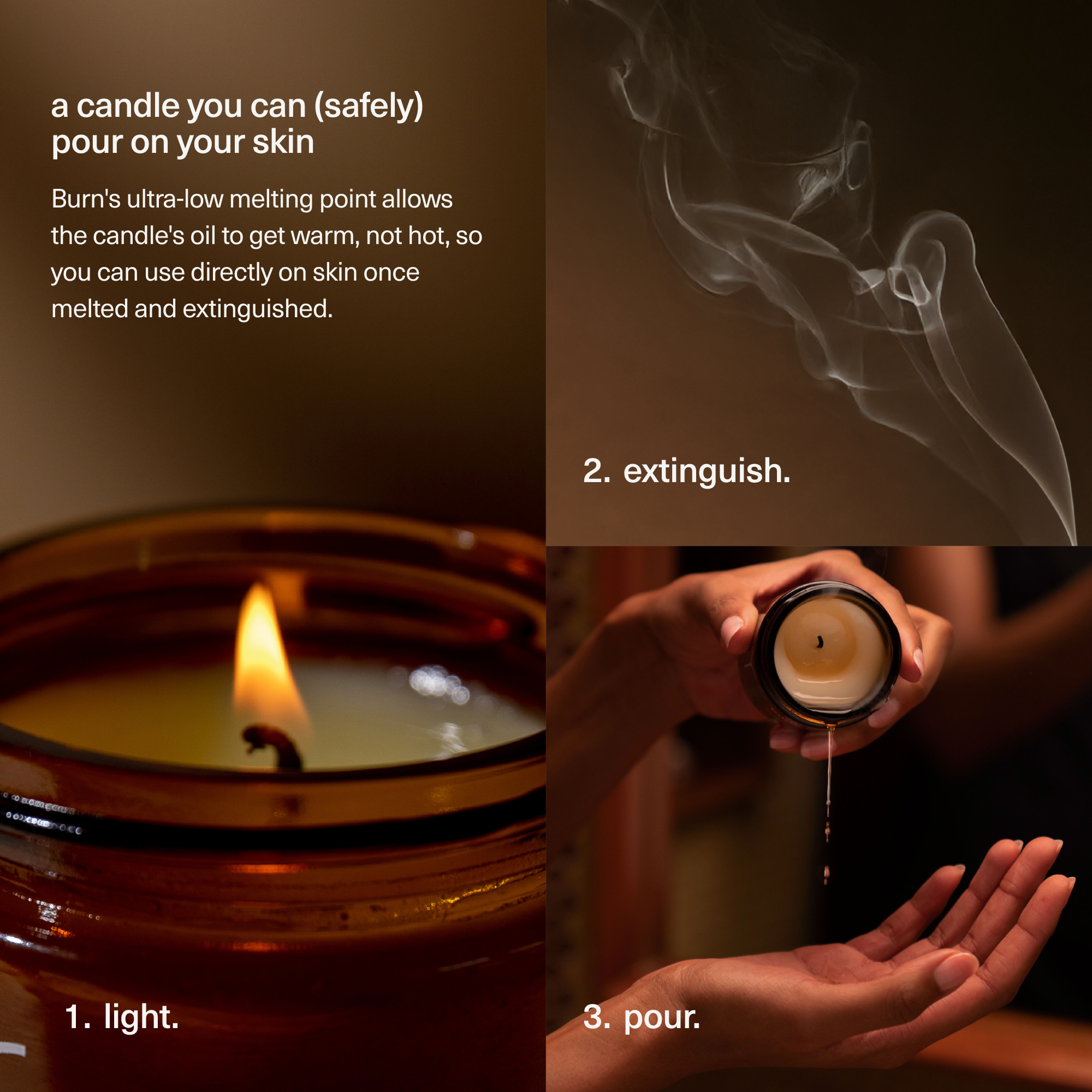 Eucalyptus & Sandalwood Natural Oil Massage Candle - Burn no. 3